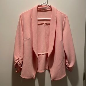 Cropped pink blazer